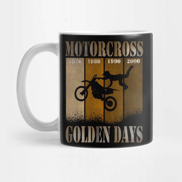 Motorcross Golden Days t shirt motor cross dirt bike retro race by Jakavonis